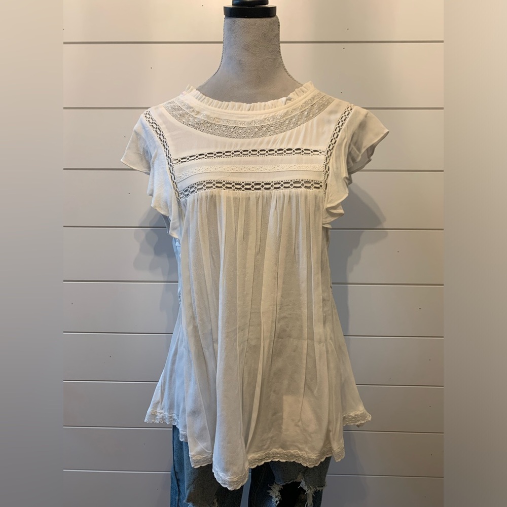 Bluivy white babydoll blouse